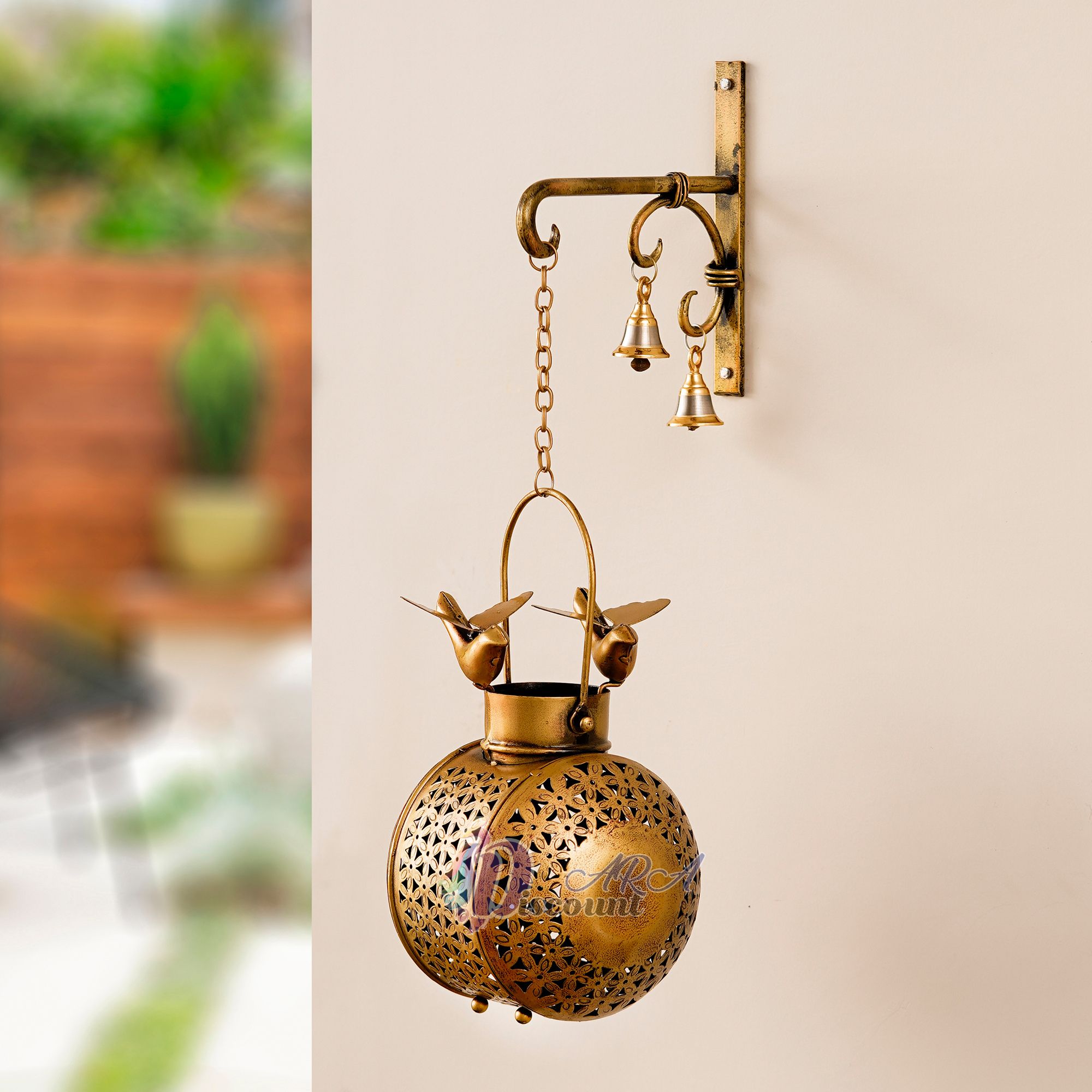 Bird laltern Hanging Tealight Candle Holder / Wall Hanging Tealight Holder-1