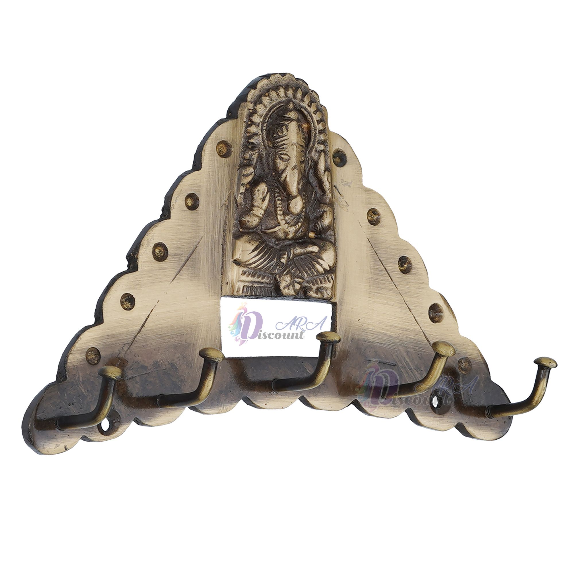 Antique Brass Ganpati Key Holder-2