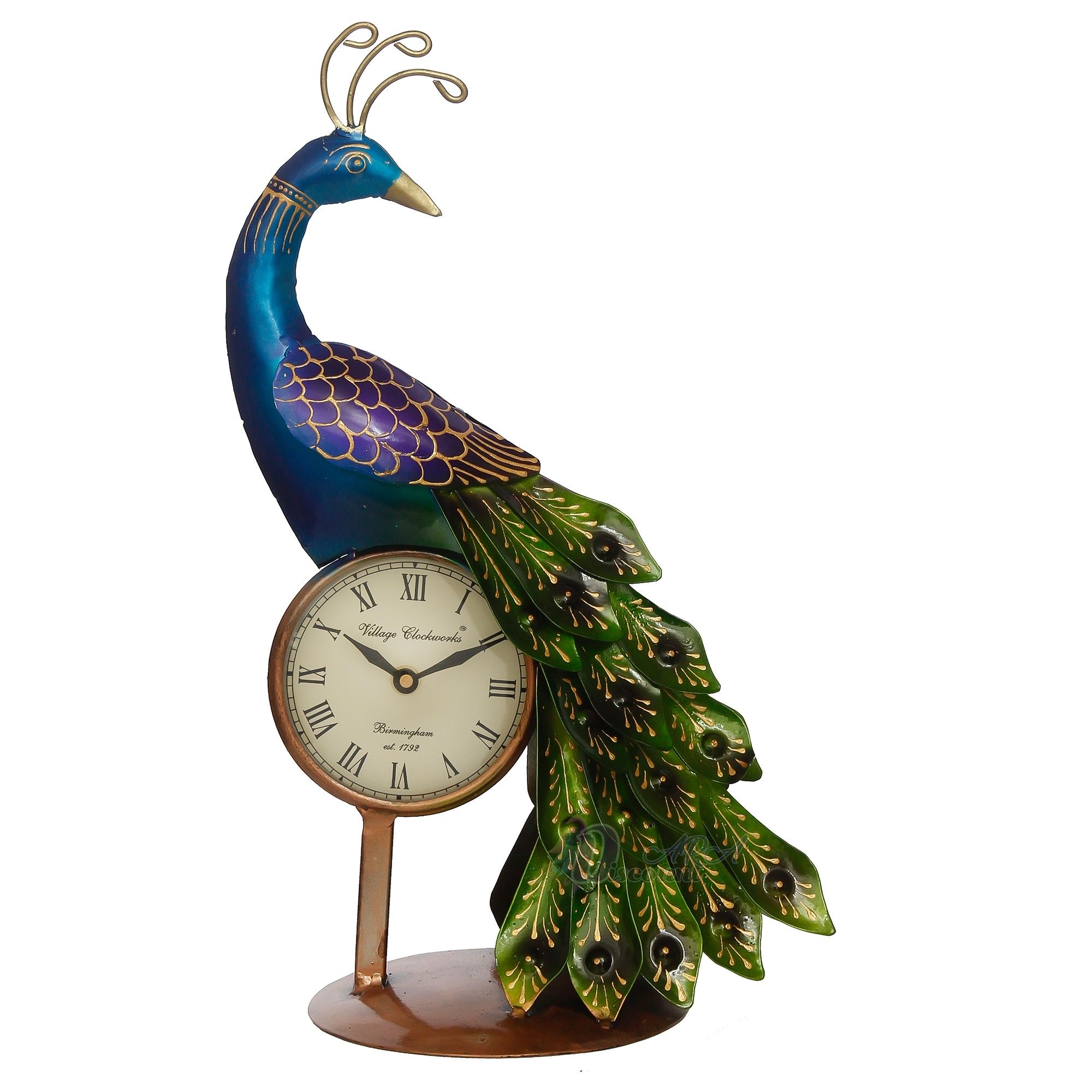 Peacock Clock Table Decor Items For Home Decoration-2