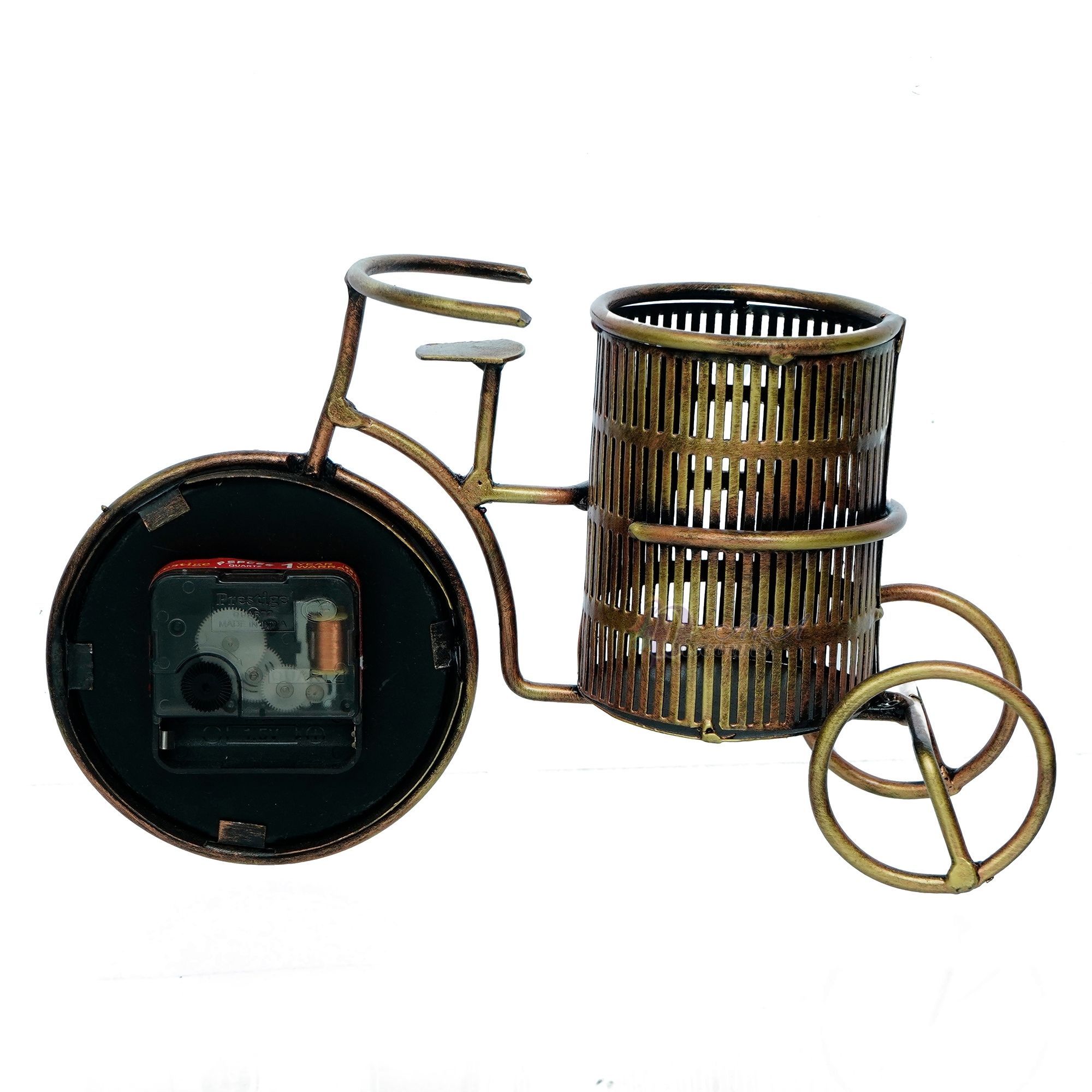 Antique Table Clock Pen Holder For Home Decor / Office Decoration Item-4