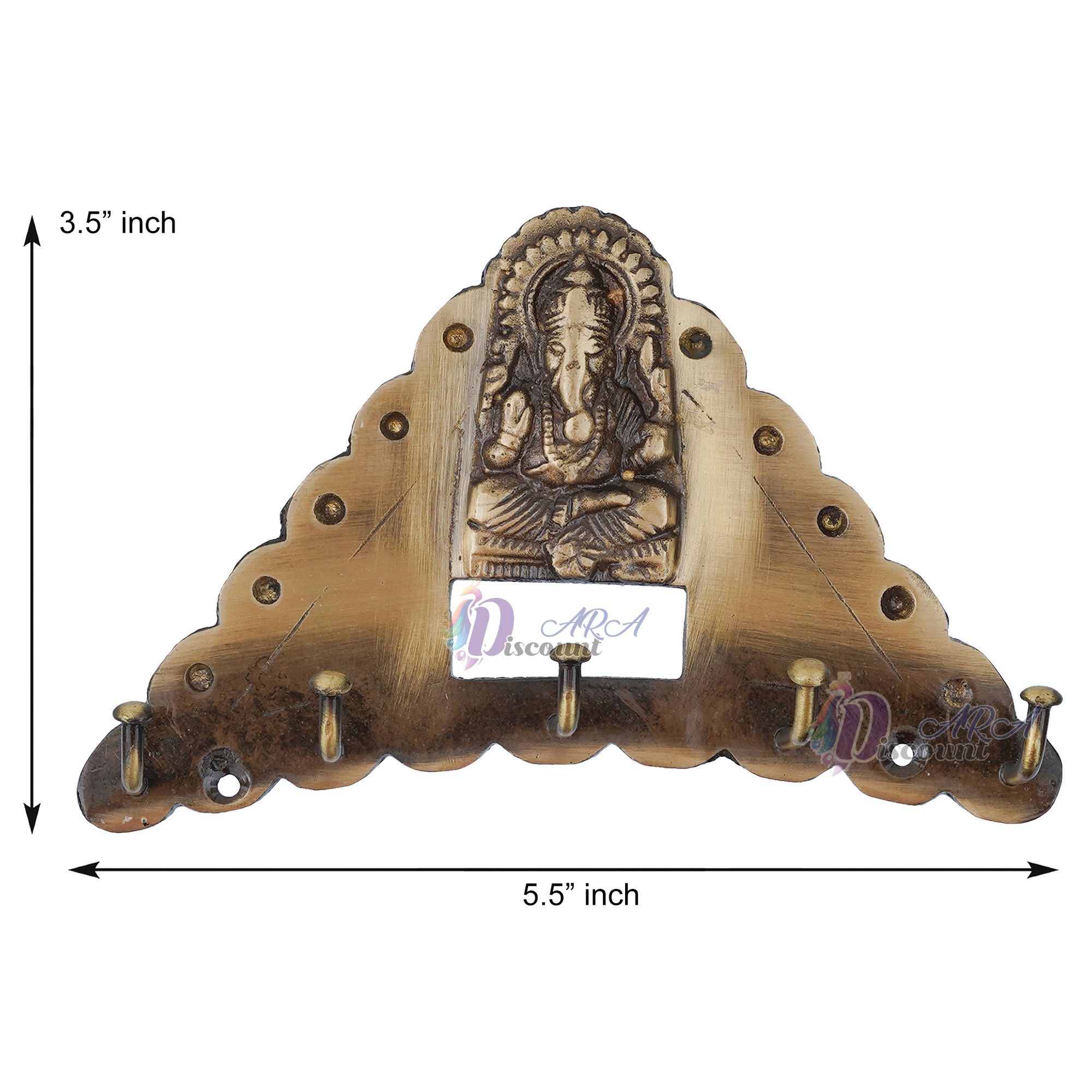 Antique Brass Ganpati Key Holder-3