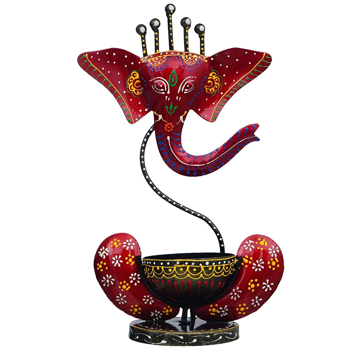 Lord Ganesha Tealight Holder / Ganpati Diya / Gift Items-2
