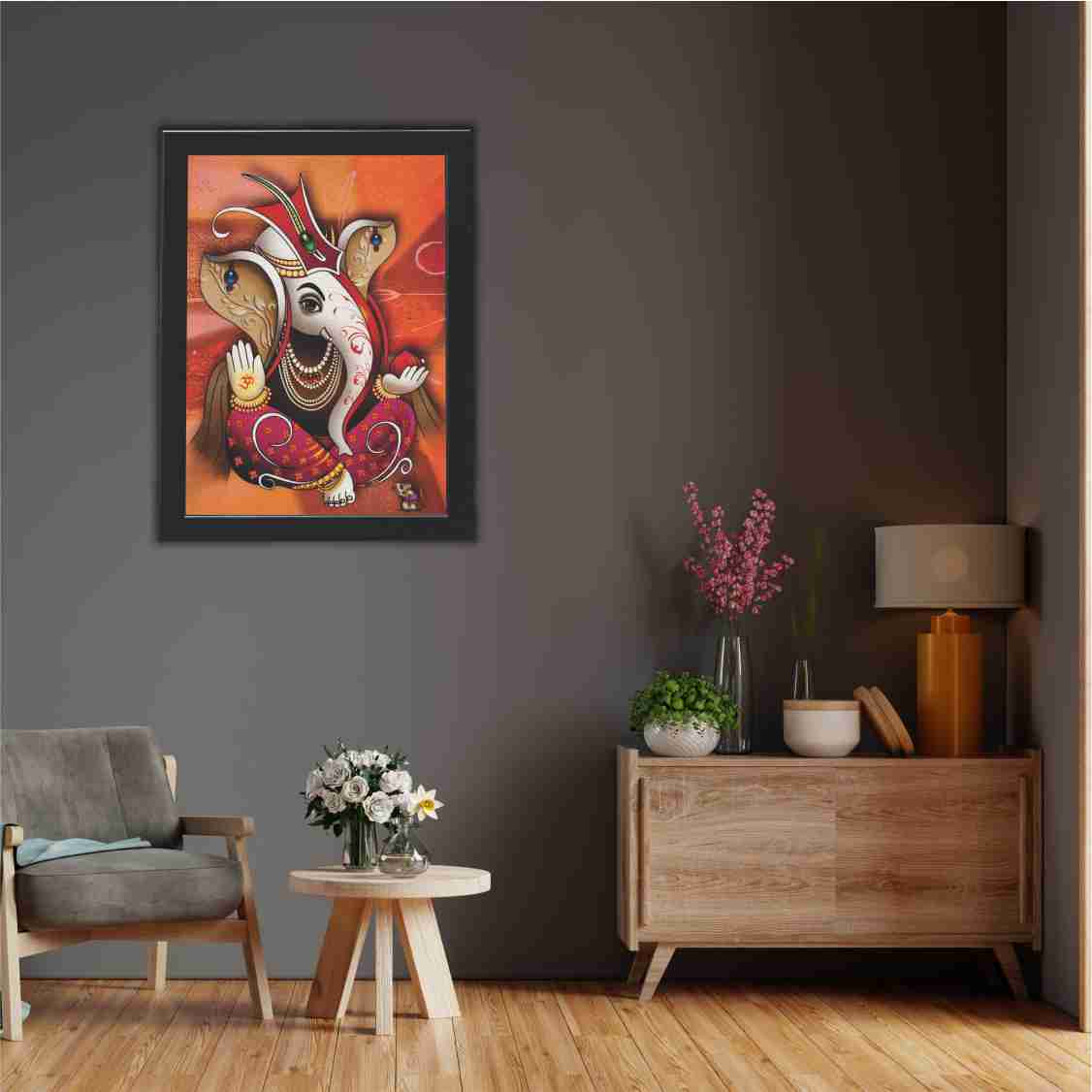 Lord Ganesha Wall Frame For Home Decoration / Ganpati Photo Frame For Wall-2