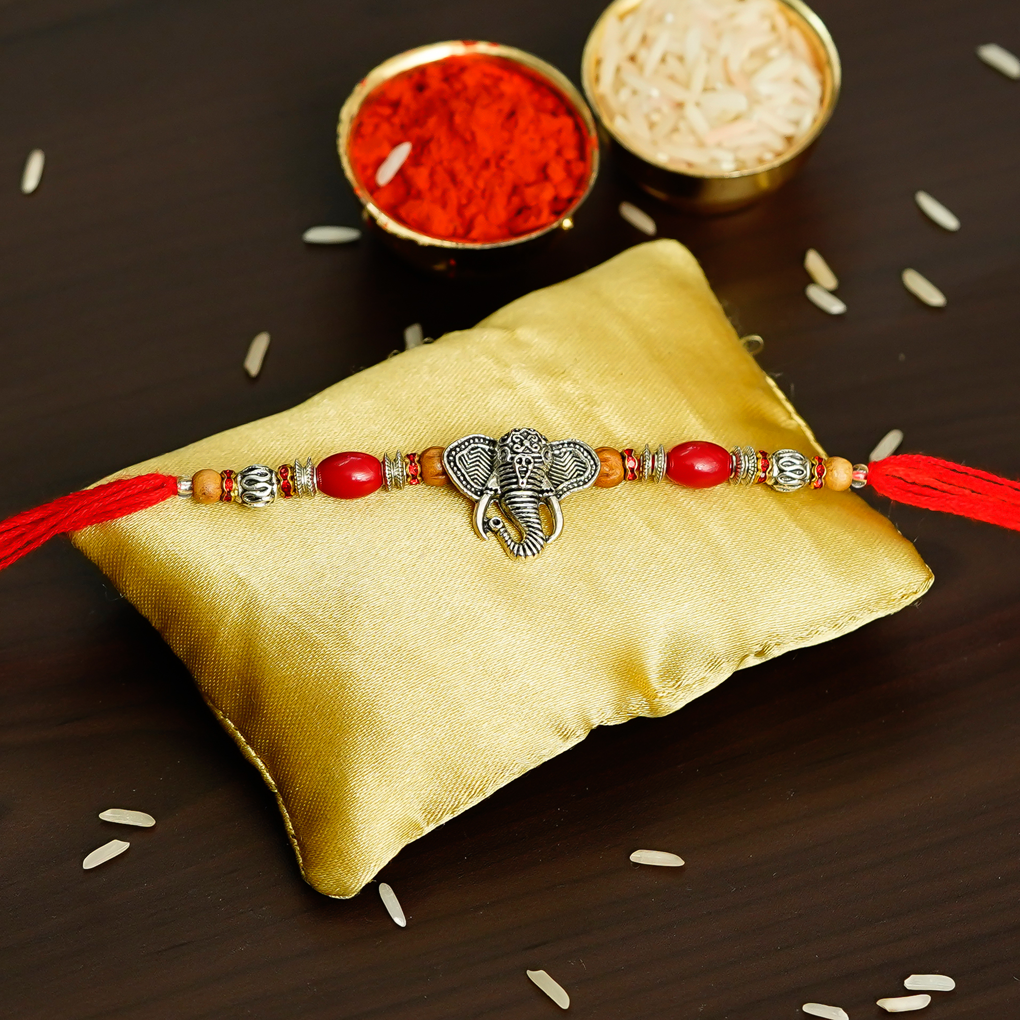 Designer Rakhi 1 , Chawal Roli Pack | Bhaiya/Bhai Rakhi | Rakha Bandhan