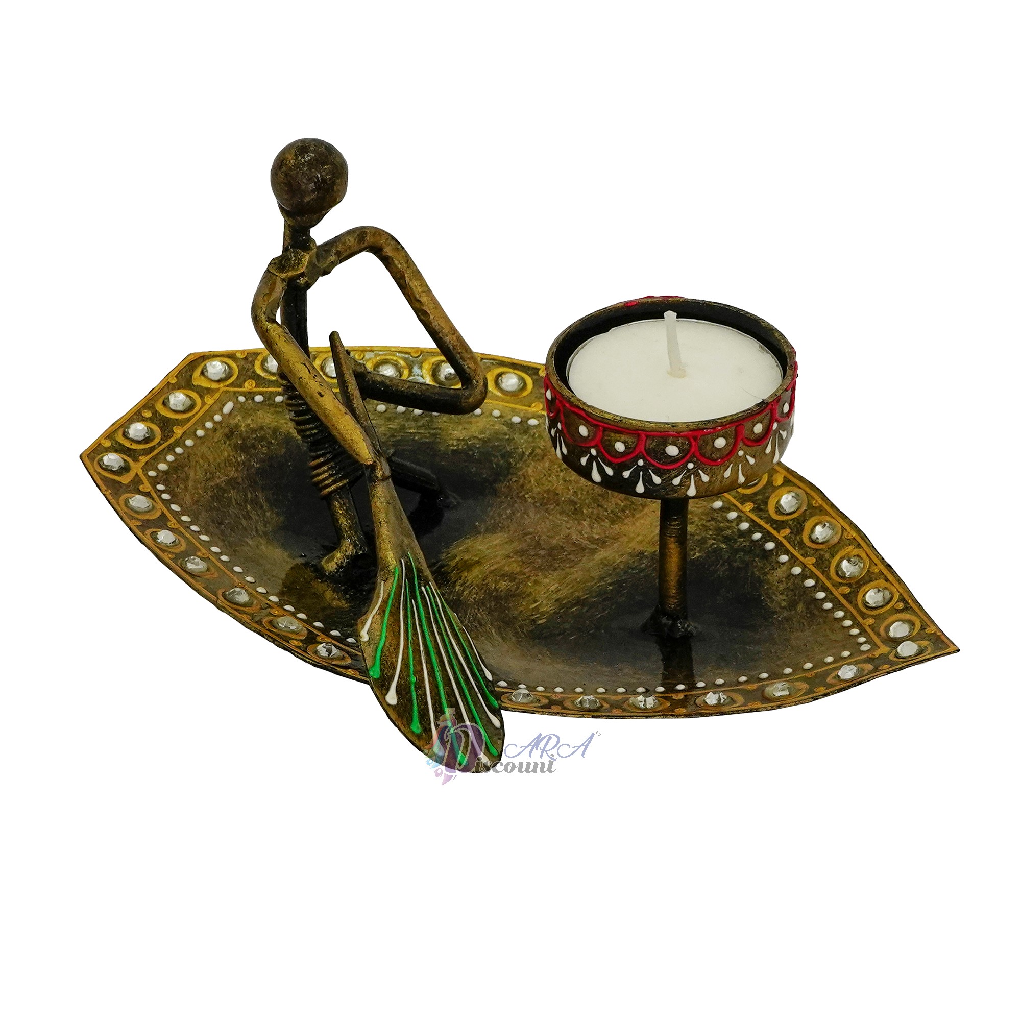 Antique Boat Tealight Candle Holder-2