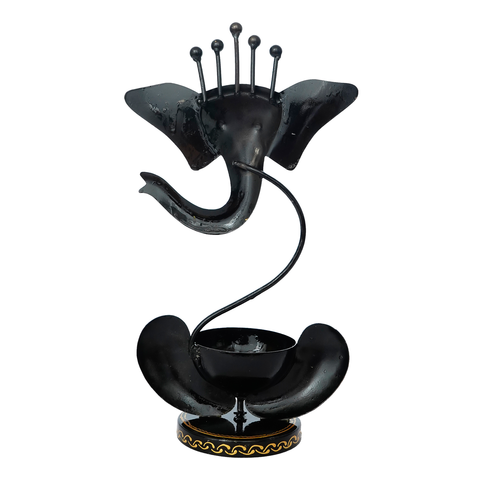Lord Ganesha Tealight Holder / Ganpati Diya Holder-4