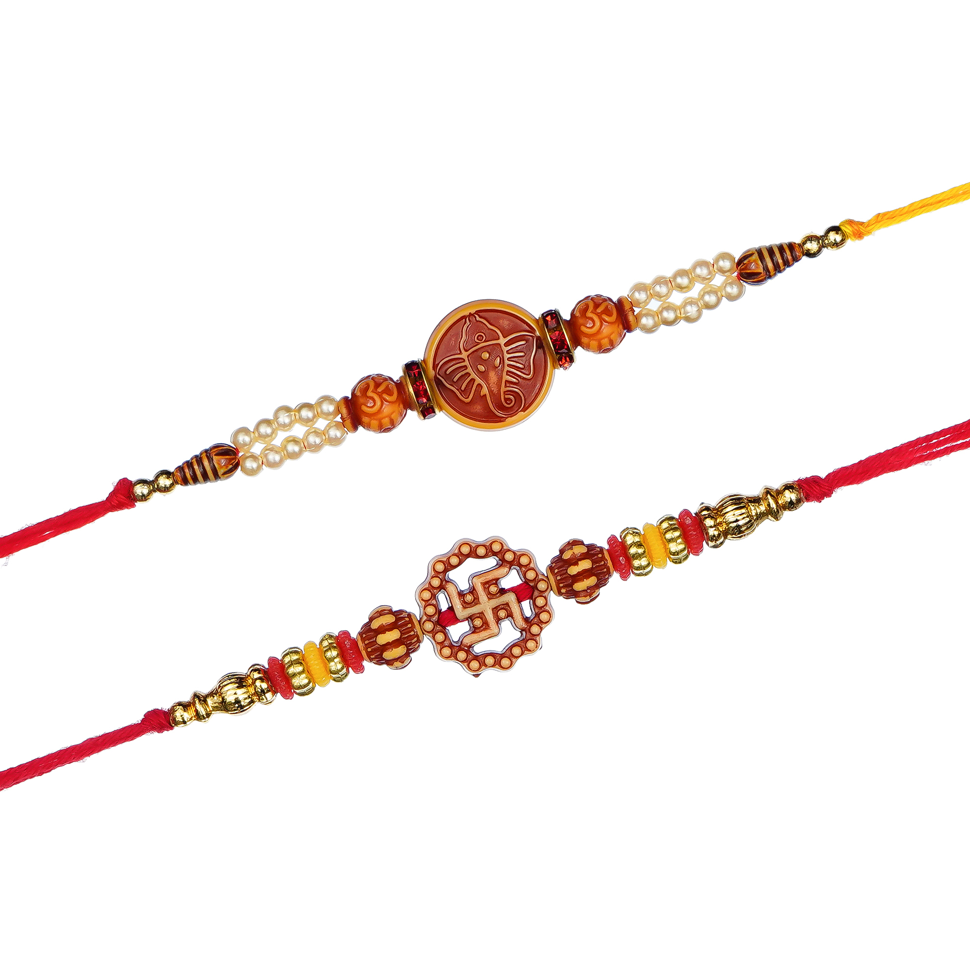 Designer Rakhi Set of 2 , Chawal Roli Pack | Bhaiya/Bhai Rakhi | Rakha Bandhan-2