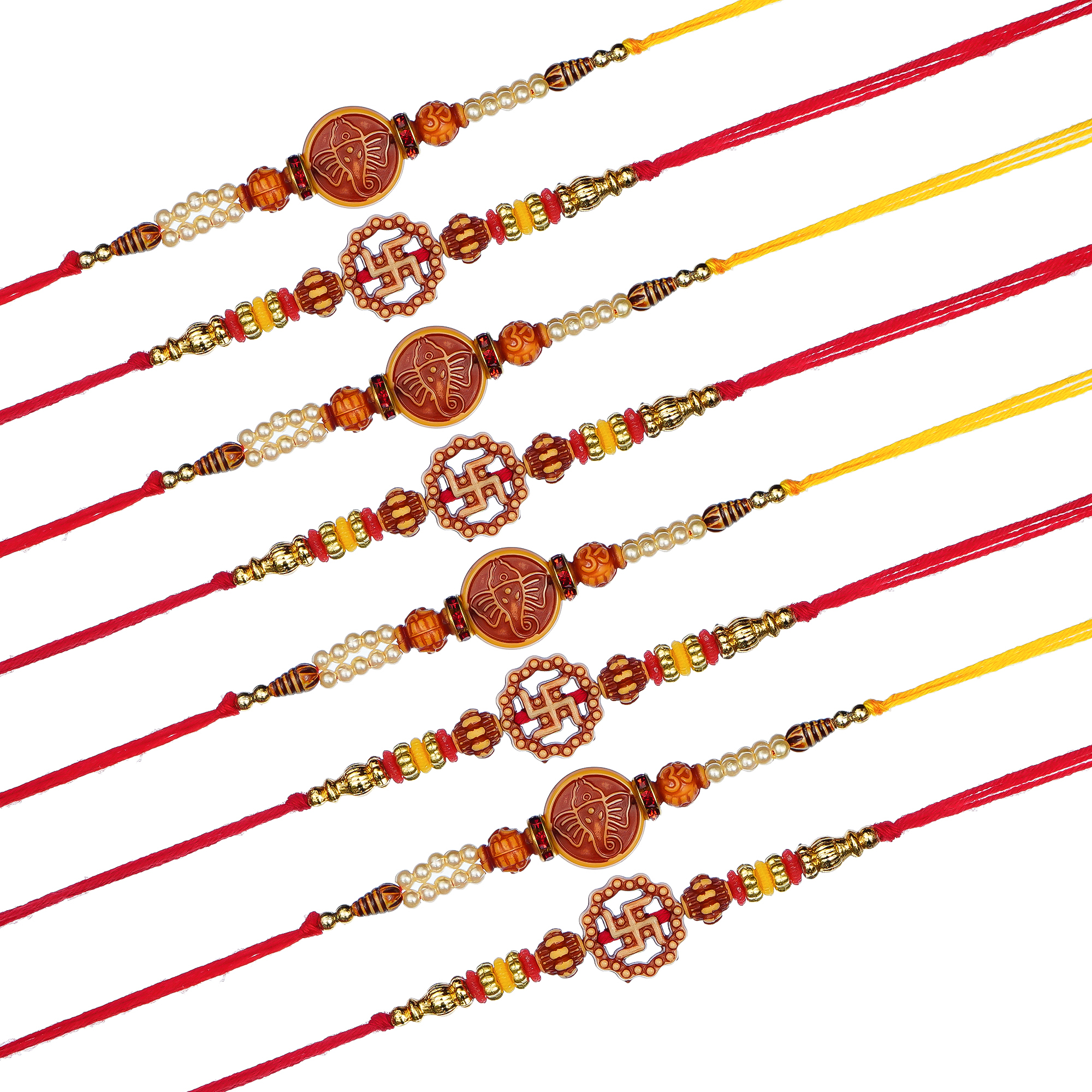 Designer Rakhi Set of 8 , Chawal Roli Pack | Bhaiya/Bhai Rakhi | Rakha Bandhan-2