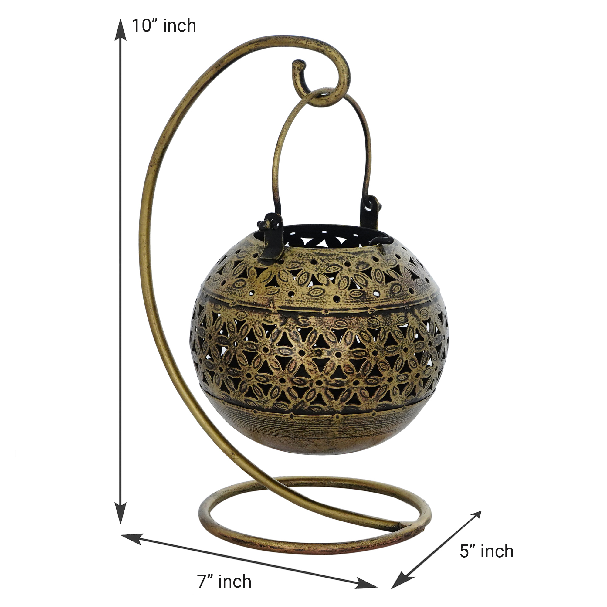 Antique Lota Stand Tealight Candle Holder For Home Decoration / Restaurant Decorative Items-3