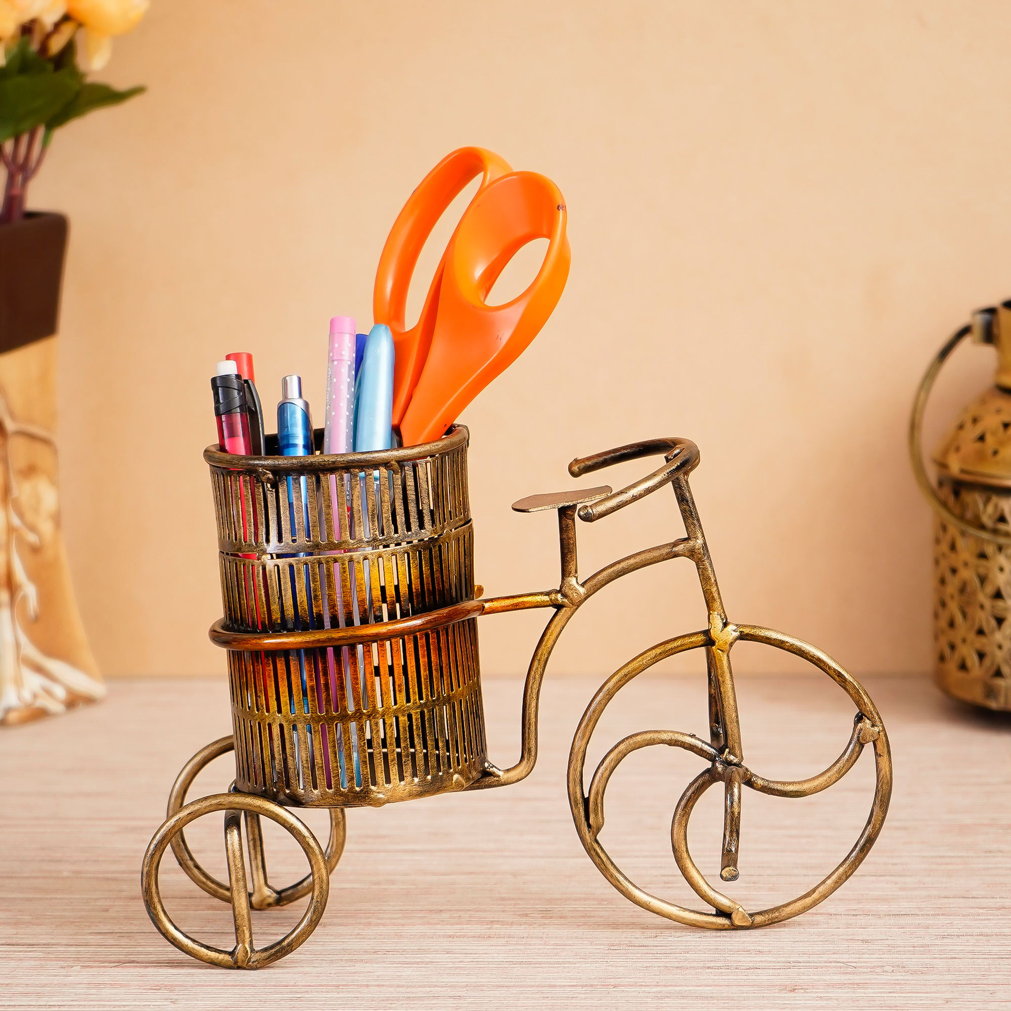 Antique Cycle Pen Holder Design For Home Decoration Items