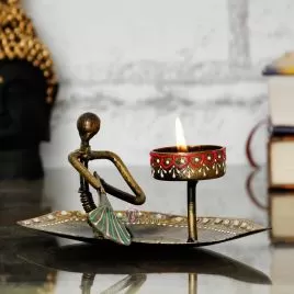 Antique Boat Tealight Candle Holder